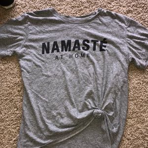 Namaste at home t shirt
